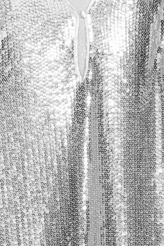 Sequin Midi Dress - Silver