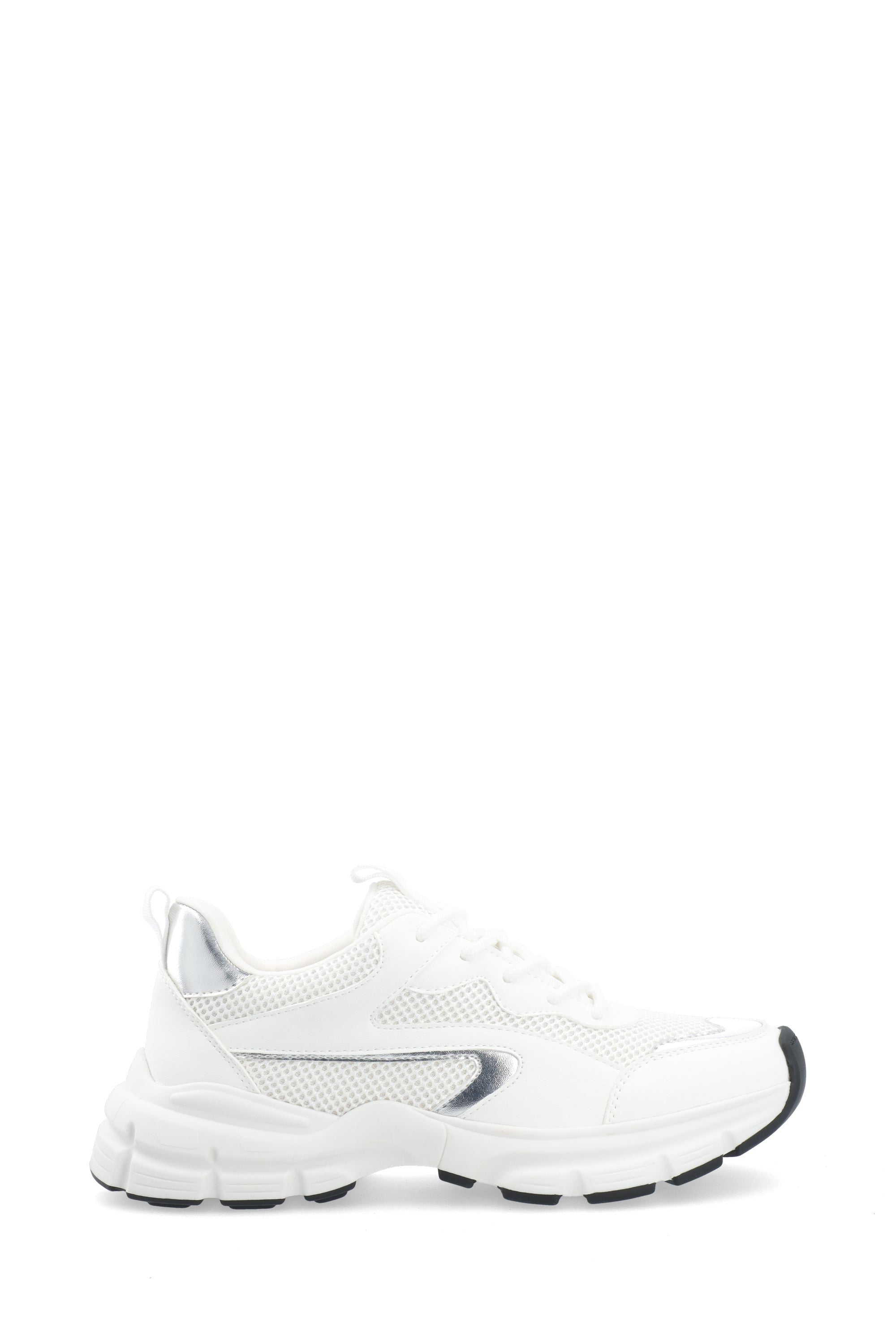 Biaxenia Sneaker Faux Leather - White Silver