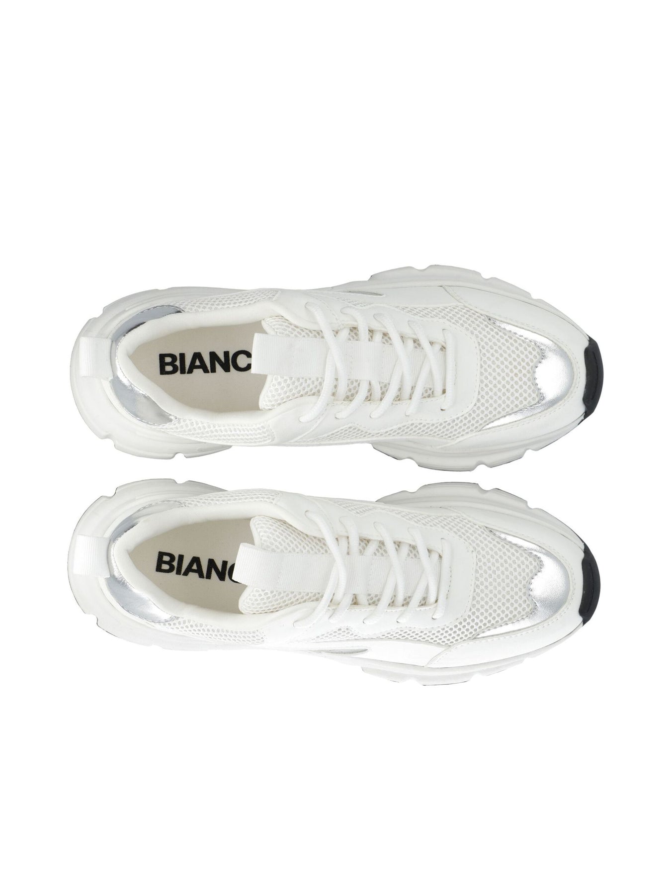 Biaxenia Sneaker Faux Leather - White Silver