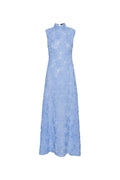 Flower Mesh Maxi Dress - Skyway (Blue)