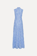 Flower Mesh Maxi Dress - Skyway (Blue)