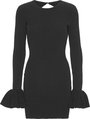 Knit Mini Cutout Dress - Black