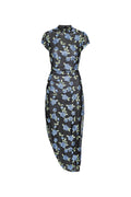Mesh Asymmetric Dress - Black Comb