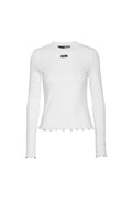 Rib Longsleeve Top - Bright White