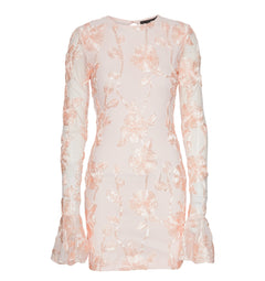 Flower Mesh Mini Dress - Angel Wing (Blush) Comb.