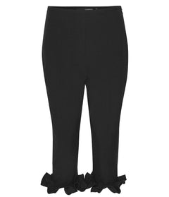 Capri Ruffle Pants - Black