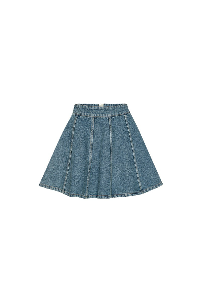 Denim Mini Skirt - Vintage Blue Denim