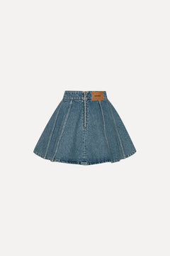 Denim Mini Skirt - Vintage Blue Denim
