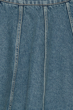 Denim Mini Skirt - Vintage Blue Denim