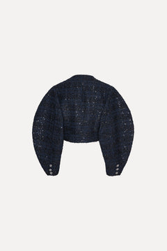 Boucle Short Jacket - Navy Blazer