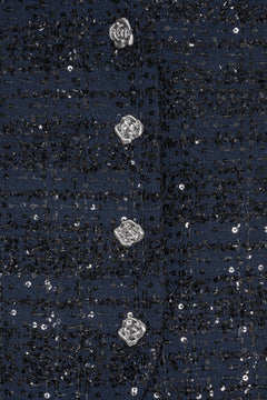 Boucle Short Jacket - Navy Blazer