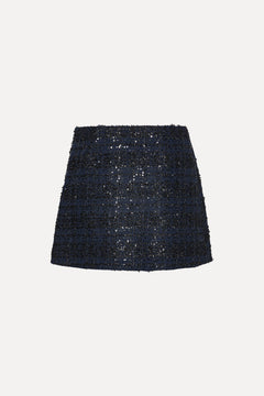 Boucle Mini Skirt - Navy Blazer
