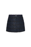 Boucle Mini Skirt - Navy Blazer