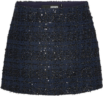 Boucle Mini Skirt - Navy Blazer