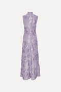 Flower Mesh Maxi Dress - Lavender Aura