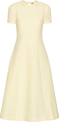 Jacquard Flared Dress - Winter White