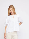 Anna Linen Top - White
