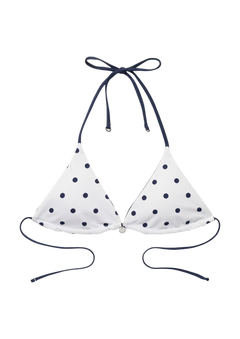 Galathea Polka Dot Reversible Top - White/Navy