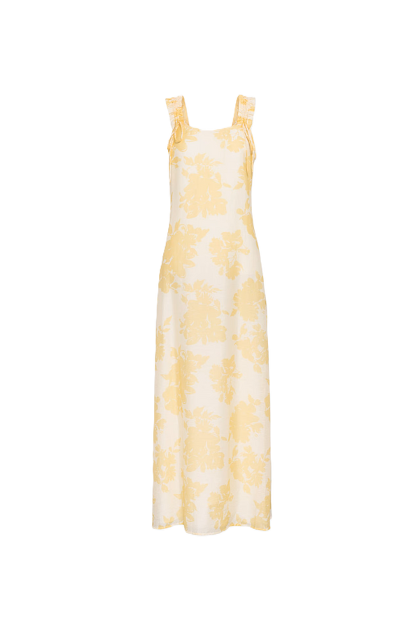 Zaha Dress - Yellow Floral Print