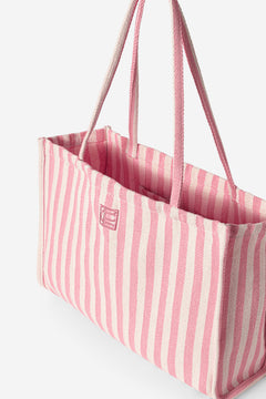 Ivy Tote Bag - Light Pink Stripe