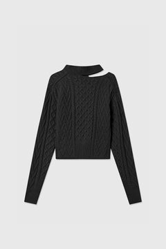 Tania Aran Knit Jumper - Dark Grey