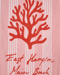 Long Island Beaches Cotton Velour Beach Towel 100X180 - Pink/Coral