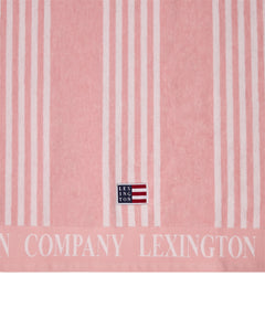 Long Island Beaches Cotton Velour Beach Towel 100X180 - Pink/Coral