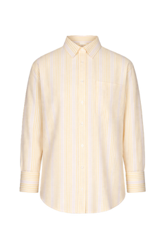 Bibi Crepe Shirt - Light Yellow Stripe