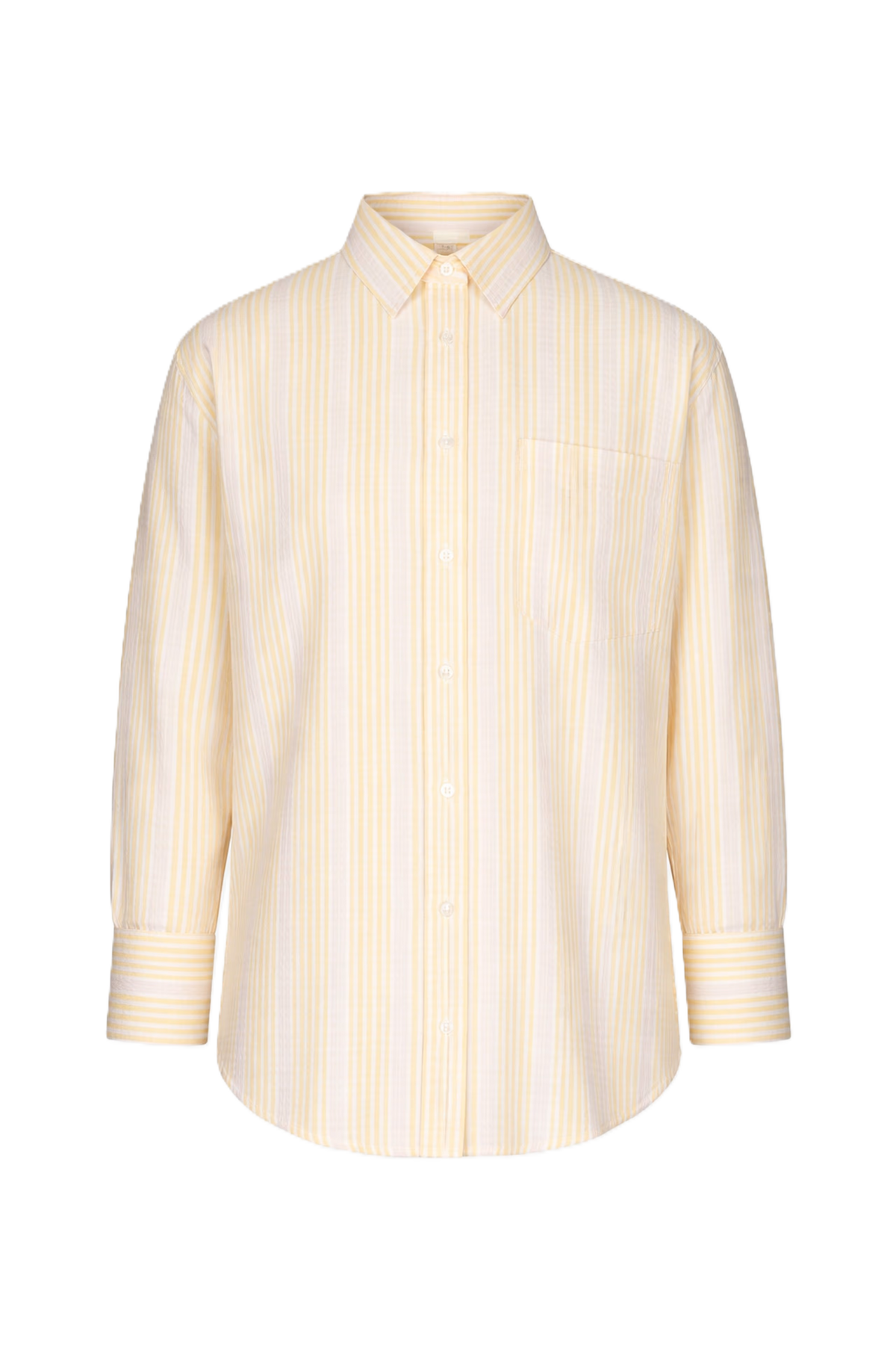 Bibi Crepe Shirt - Light Yellow Stripe