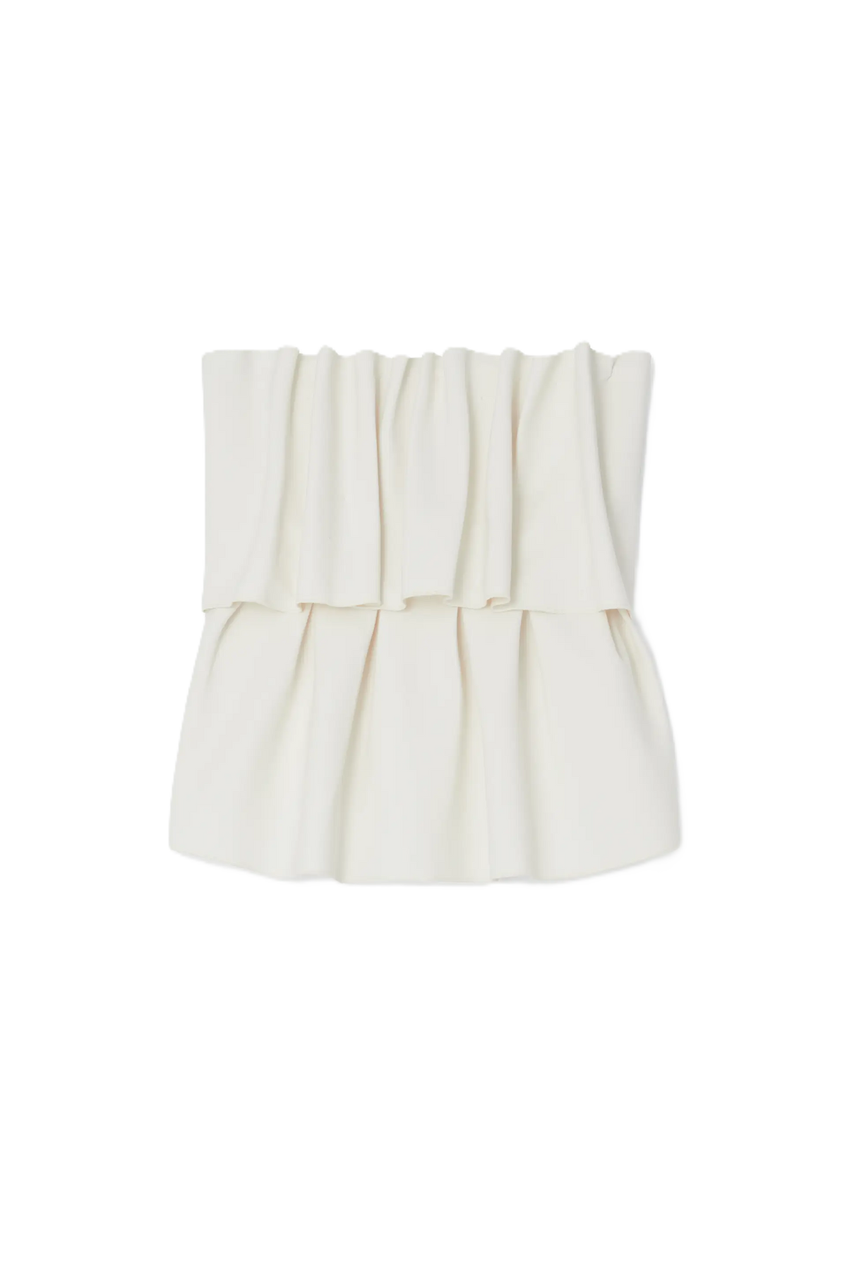 Sculpted Tube Top - White
