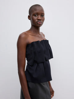 Sculpted Tube Top - Black