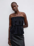 Sculpted Tube Top - Black