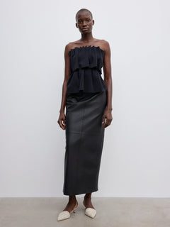 Sculpted Tube Top - Black