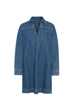 Haley Dress - Mid Blue