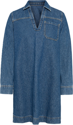 Haley Dress - Mid Blue