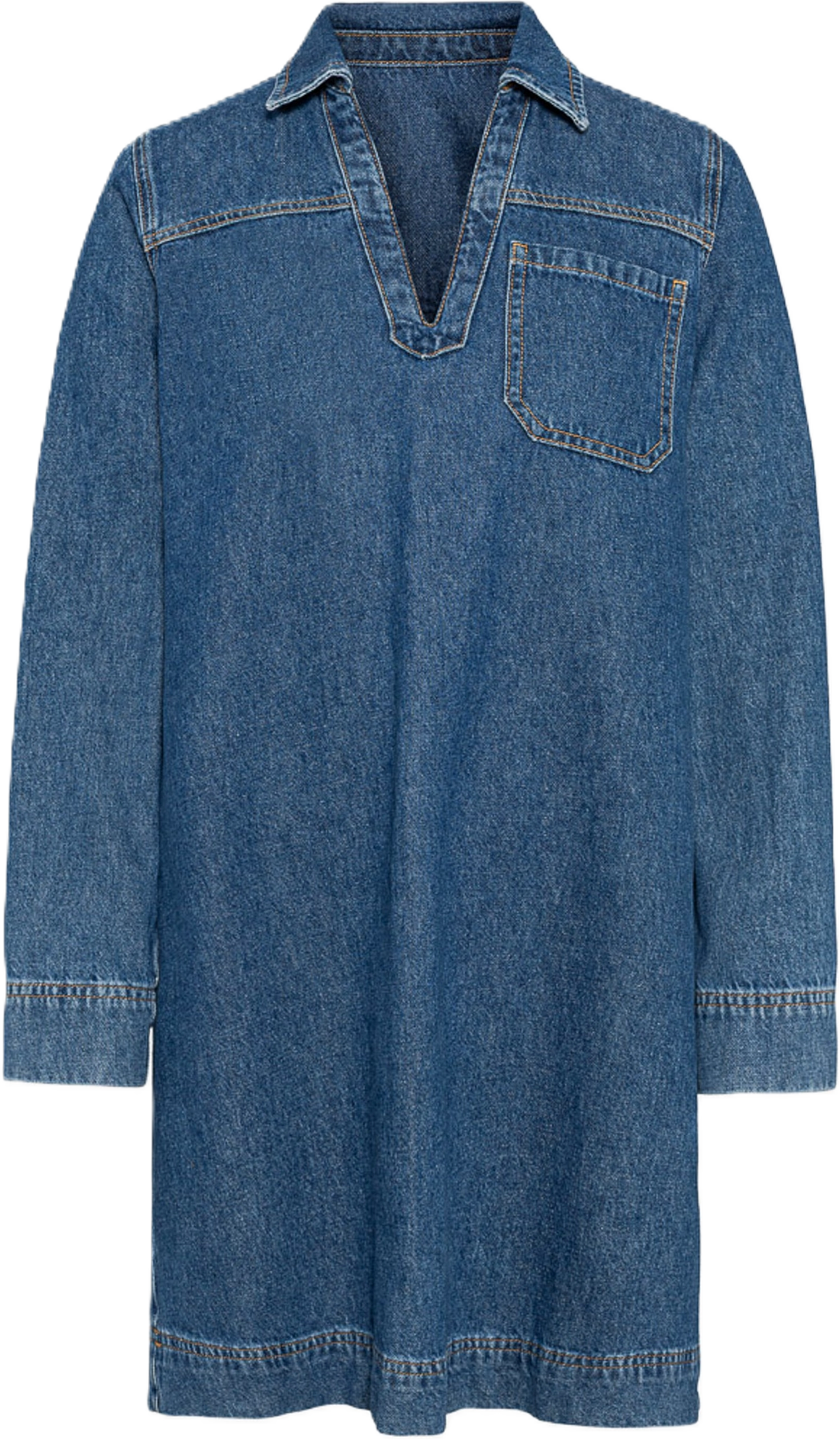 Haley Dress - Mid Blue