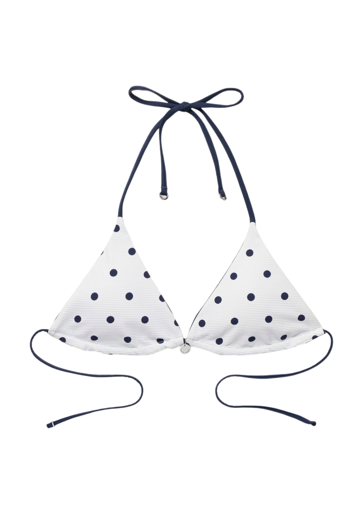 Galathea Polka Dot Reversible Top - White/Navy