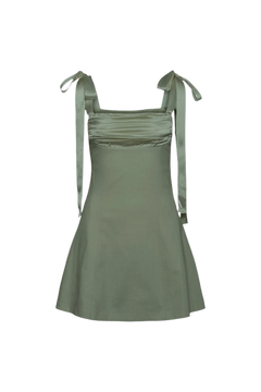 Ella Fitted Mini Dress - Sage