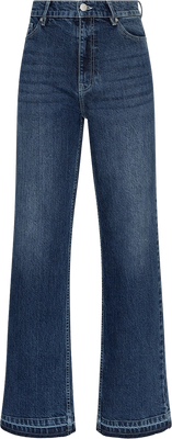 Eli Ada Hw Straight Jeans Long - Mid Blue Wash