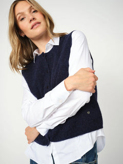 Almine Thora Knit Vest  - Maritime Blue