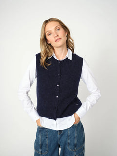 Almine Thora Knit Vest  - Maritime Blue