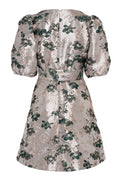 Benadotte Mini Dress - Green Flower