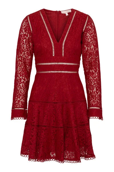 Ellie Dress - Red Lace