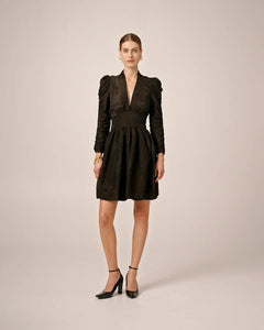 Jacquard Mini Dress I - Black