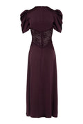 Francis Lace Midi Dress - Burgundy