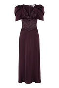 Francis Lace Midi Dress - Burgundy