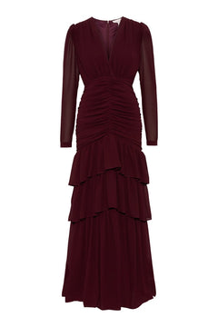 Jenna Maxi Dress - Burgundy