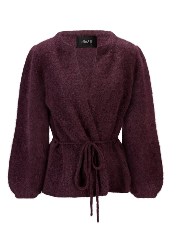 Fredrikke Chunky Cardigan - Red Wine