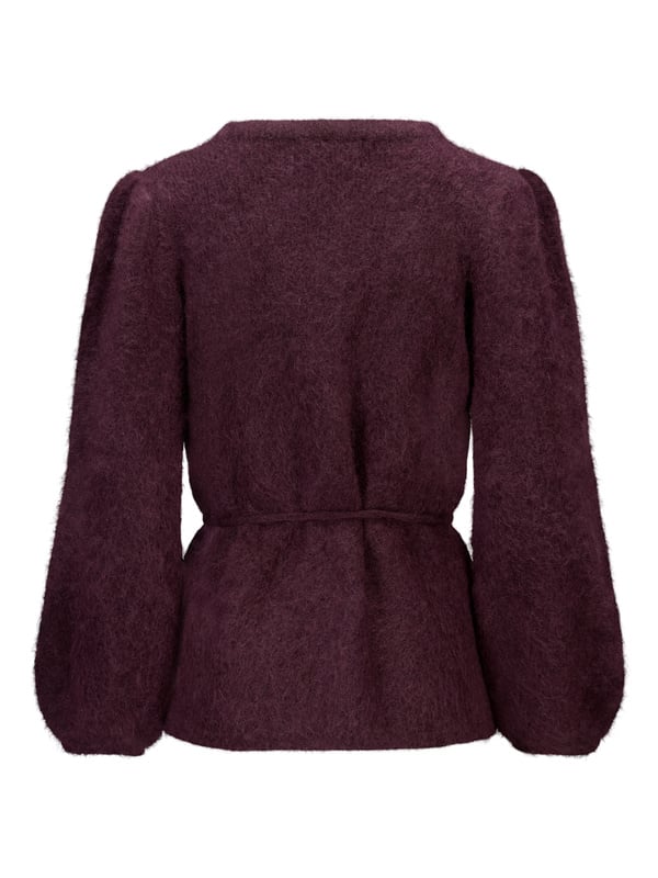 Fredrikke Chunky Cardigan - Red Wine