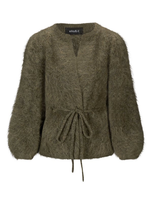 Fredrikke Chunky Cardigan - Moss Green